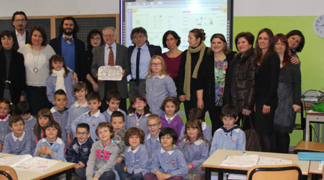 Inaugurate alla scuola elementare di Mezzano quattro L.I.M. dono della  Fondazione Cassa di Risparmio 