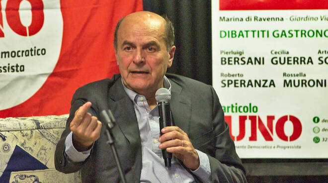 Pierluigi Bersani in uno degli ultimi incontri in Romagna