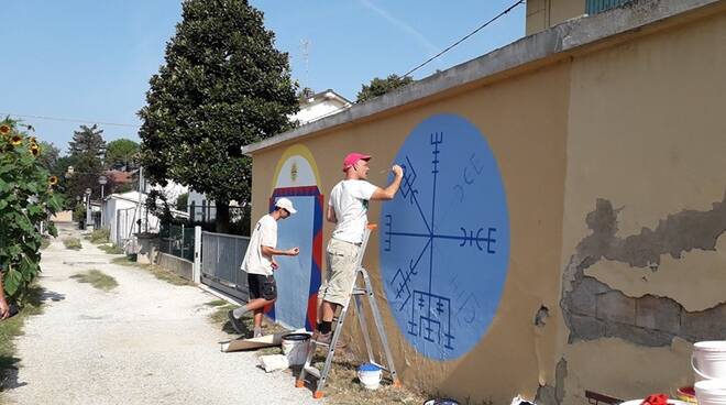 Dem al lavoro sui nuovi murales di Cotignola