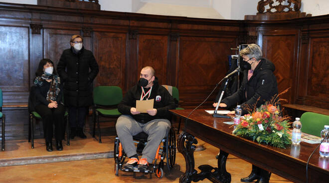 Il campione paralimpico Marco Galassi - Carabina - a Bagnacavallo