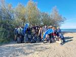 confartiginato pulisce la spiaggia