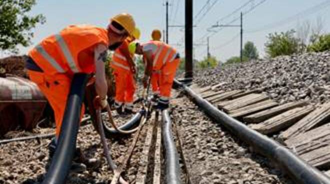 lavori sulla linea ferroviaria dopo alluvione rfi treni