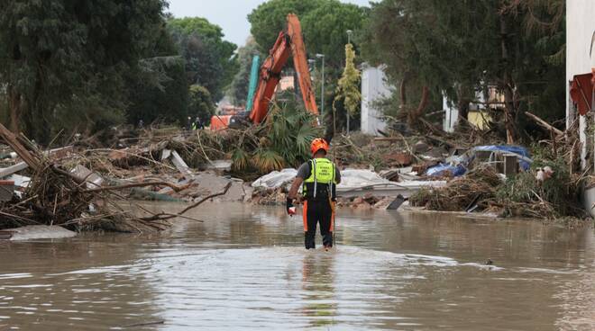 Alluvione. Rotta del Lamone a Traversara. Reportage del 20 settembre 2024