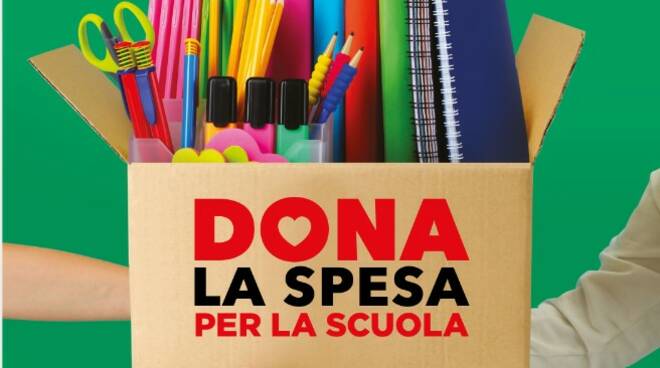 dona la spesa per la scuola