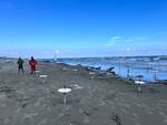 La spiaggia di Cesenatico colpita dal maltempo