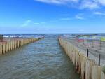 La spiaggia di Cesenatico colpita dal maltempo