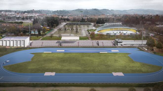 rendering pista atletica nuova ippodromo cesena